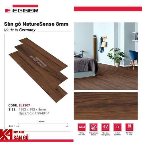 Sàn Gỗ Công Nghiệp Đức 8MM EGGER-EL1307